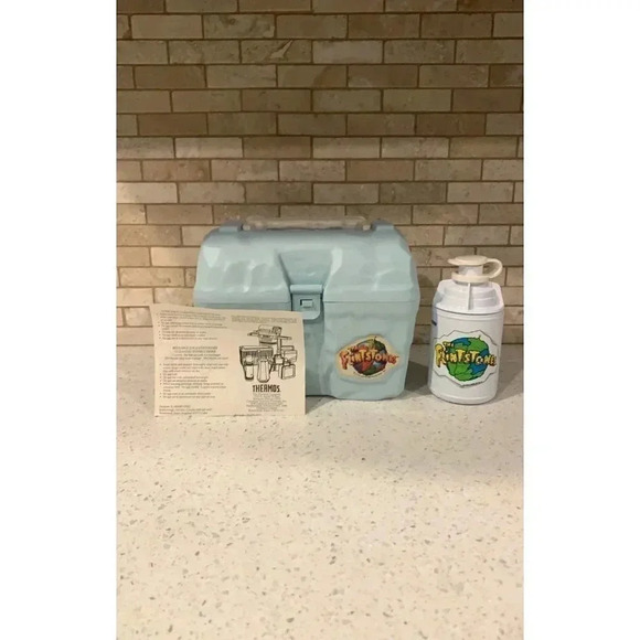 RARE FLINTSTONES LUNCH BOX THERMOS - Picture 1 of 11